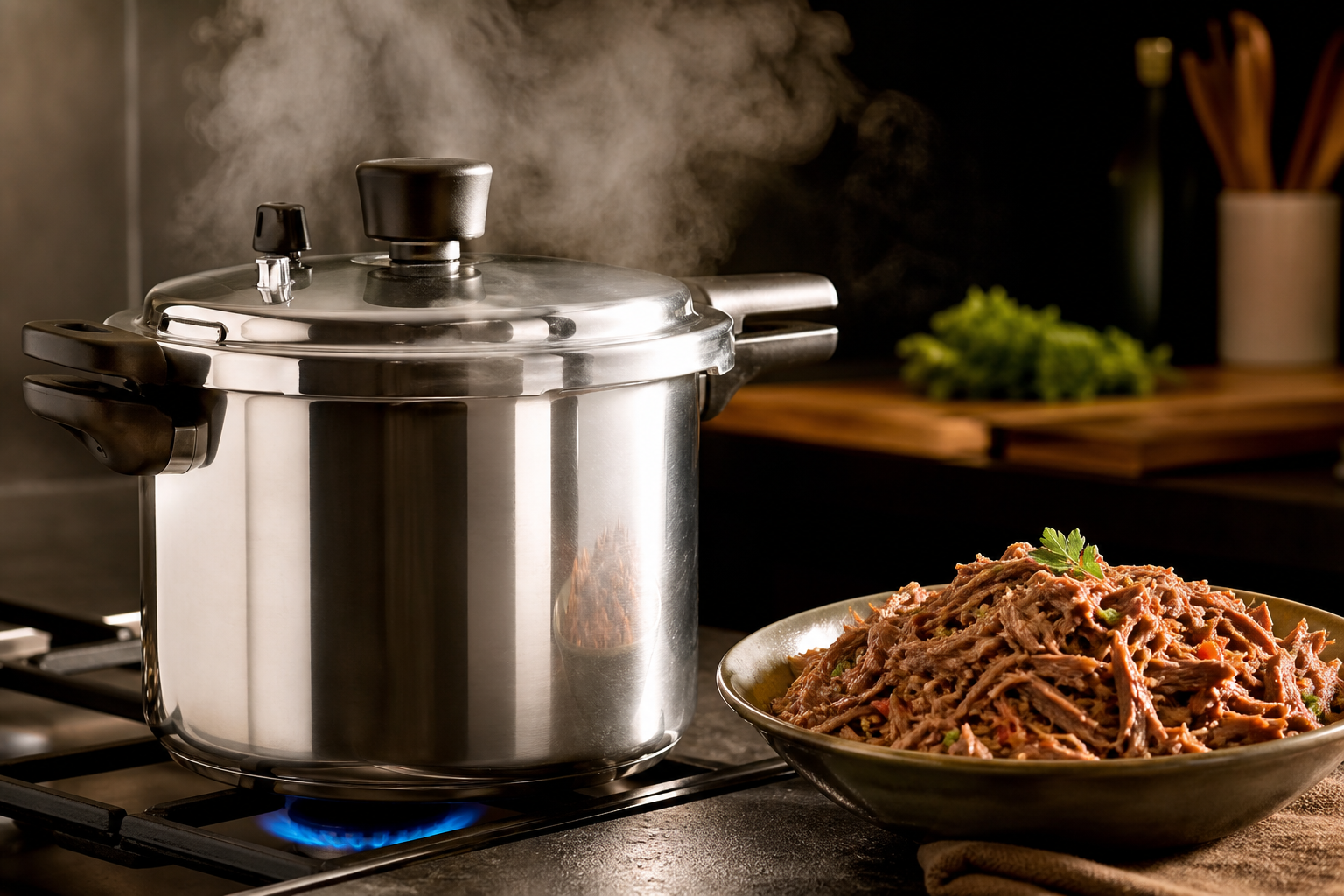 Carne mechada en olla a presión: en menos de una hora